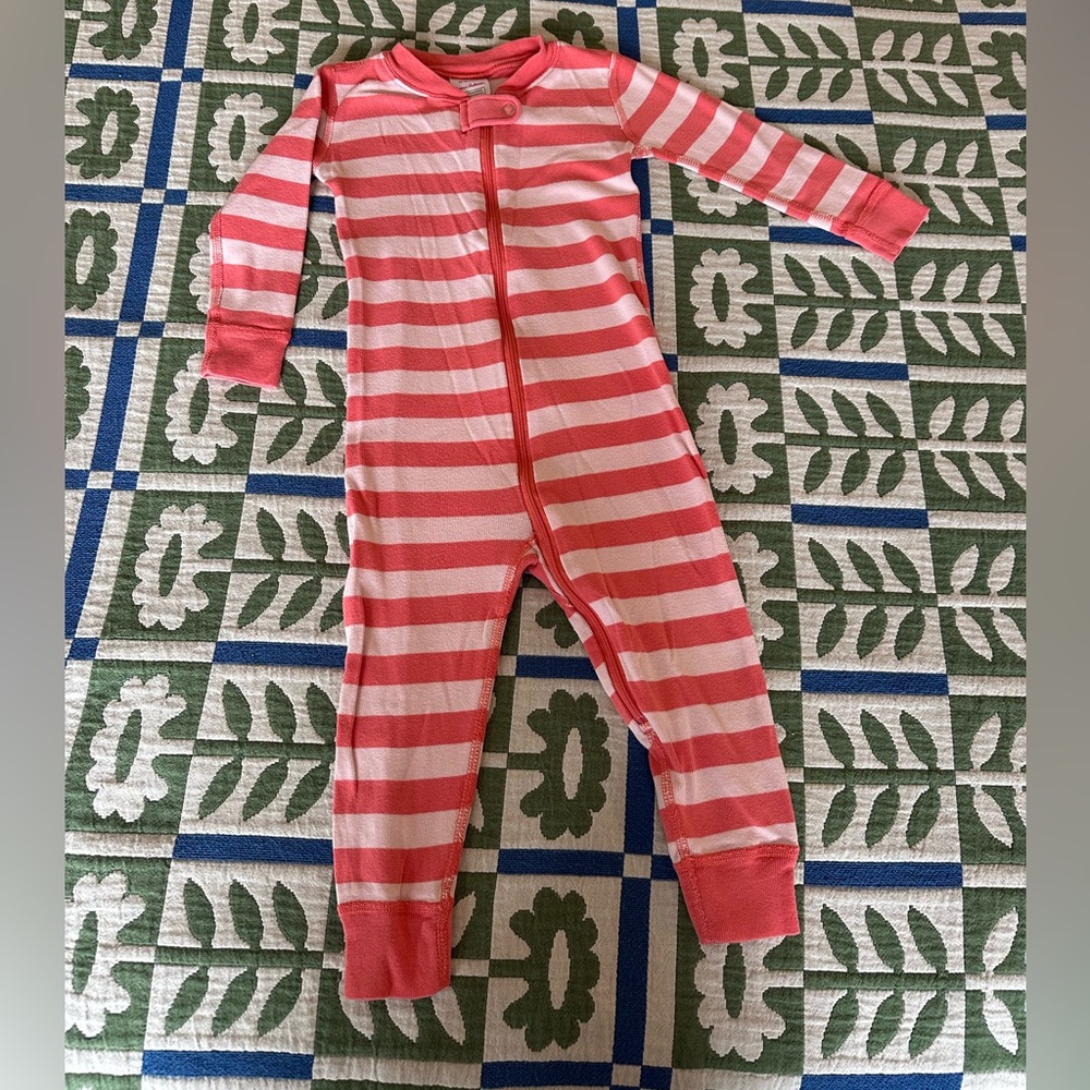 Hanna Zip Pajamas - pink stripe